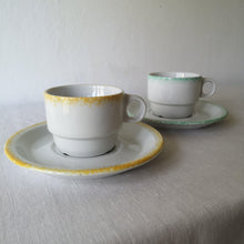 Load image into Gallery viewer, Sarreguemines | Vintage cup&saucer x2 ヴィンテージカップx2 ① | Sarreguemines的复古板 - Stellina