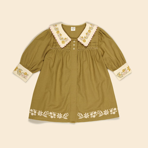 【LAST1】BETTE DRESS-DRIED MOSS