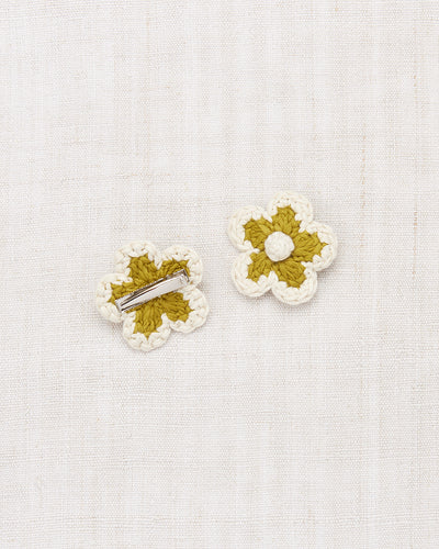 Medium flower clip set-Pistachio