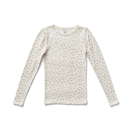 Pouf tee- berry stitch print, sugar plum