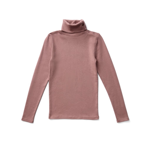 SNAP TURTLENECK- CHERRY