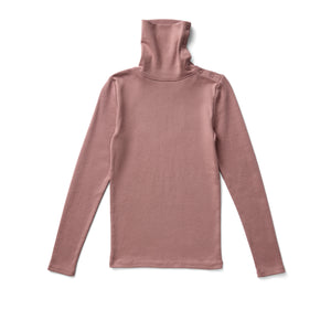SNAP TURTLENECK- CHERRY