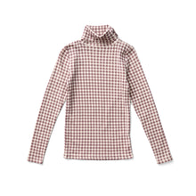 Load image into Gallery viewer, SNAP TURTLENECK- GINGHAM PRINT, CHERRY