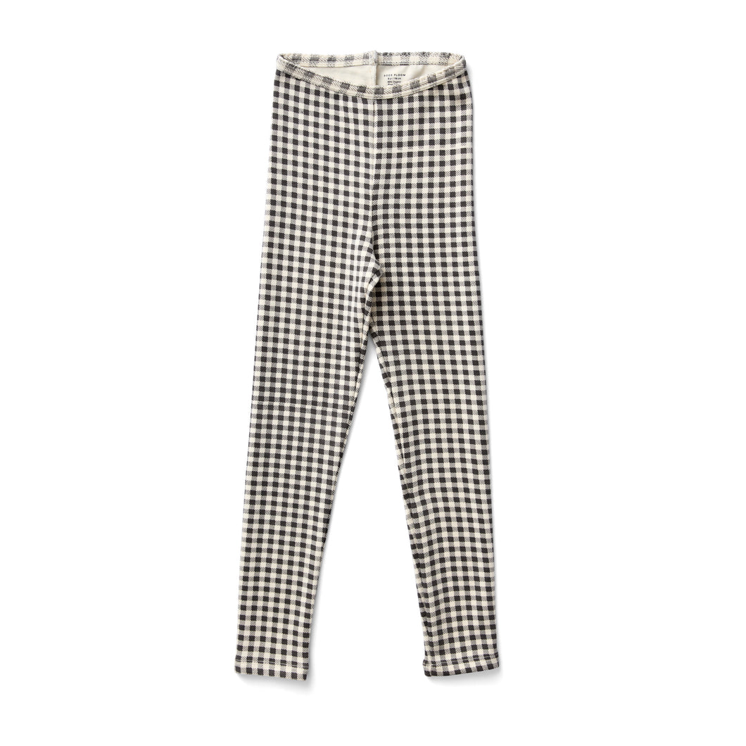 [Last1] STRETCH LEGGING- GINGHAM PRINT, SHALE