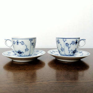 Royal Copenhagen Blue Fluted | ロイヤルコペンハーゲン　ブルーフルーテッド カップ＆ソーサー２客| Royal Copenhagen的复古板 - Stellina