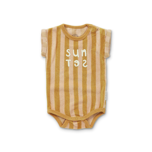 ROMPER TERRY STRIPE SUNSET