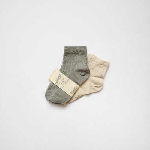 [30%OFF]Antoinette - Short openwork cotton lisle socks - Stellina