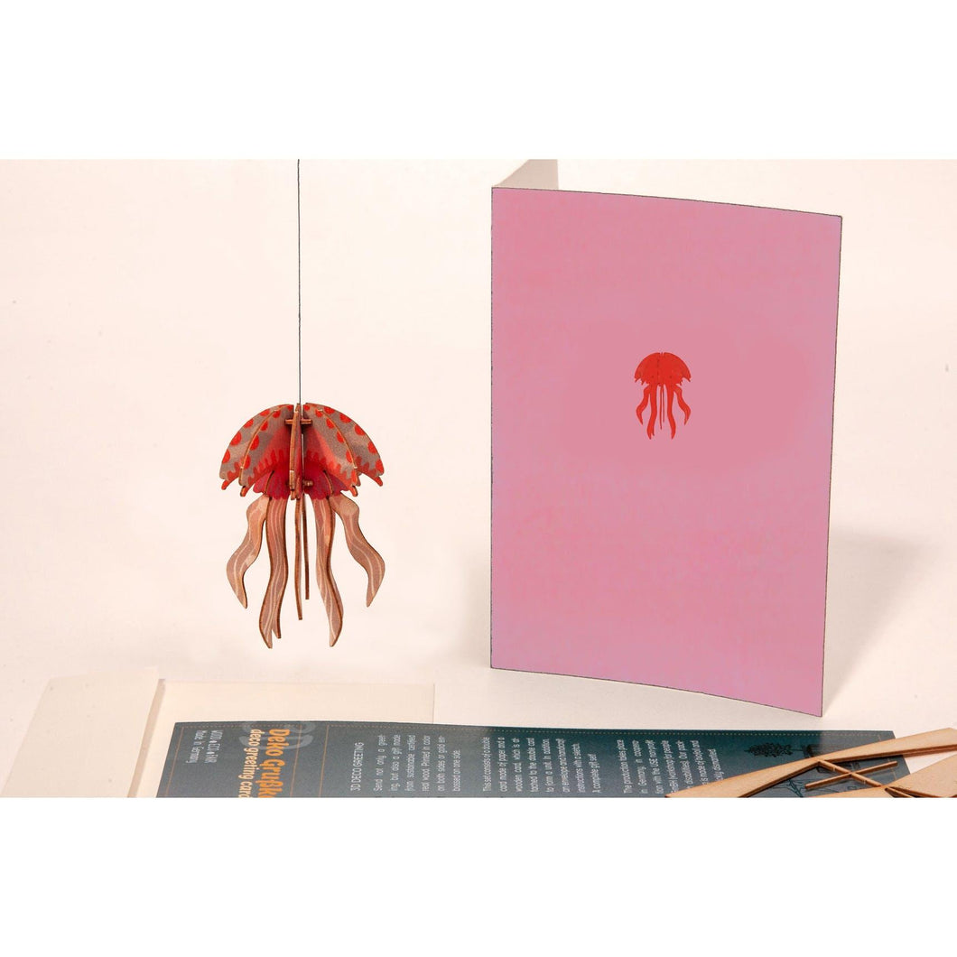 3D DECORATION GREETING CARD/envelope-Jellyfish - Stellina