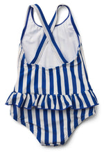 드 이미지 갤러리로 뷰어,[50%OFF] Amara swimsuit Stripe - Surf blue/Creme de la creme - Stellina 