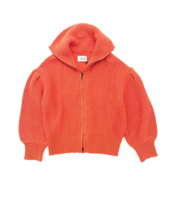 [60%OFF] zipped cardigan orange - Stellina
