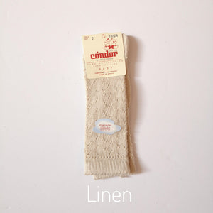 [90%OFF]Warm openwork high socks - Stellina
