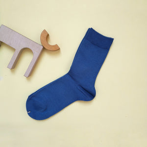 Plain short socks-AZUL FRAN(449)