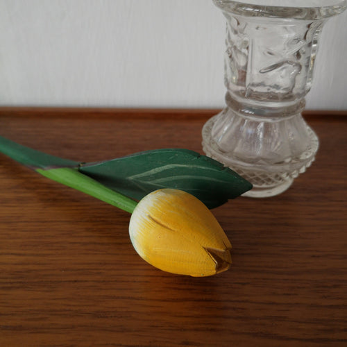 Vintage handmade wooden flower | ヴィンテージハンドメイドフラワー