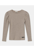 Load image into Gallery viewer, [30%OFF] puff-sleeved rib sweater-beige