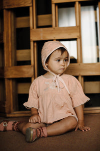Baby Jana bonnet rose - Stellina