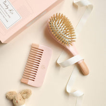 画像をギャラリービューアに読み込む, Baby kit- 100% wild boar brush + wooden comb - Stellina