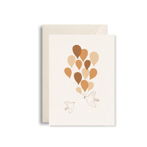 Card and envelope-Baloon birds - Stellina
