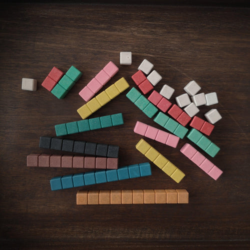 Color wooden cube slide rules - Stellina