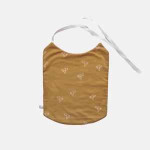 Dining bib-mustard paper bird - Stellina