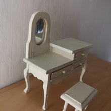 Load image into Gallery viewer, French vintage doll house- dresser&amp;stool - Stellina