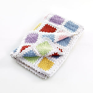 Granny square blanket rainbow pastel - Stellina