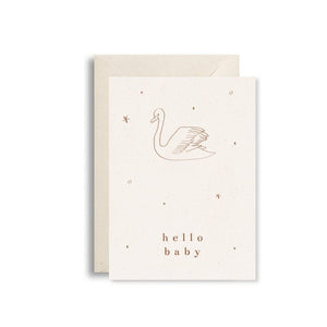 Hello Baby Swan card - Stellina
