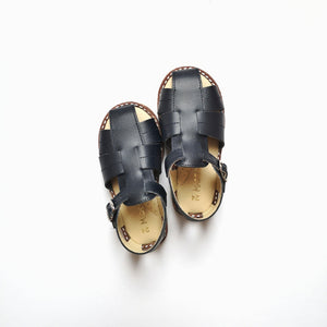 Leather sandals-NAVY - Stellina