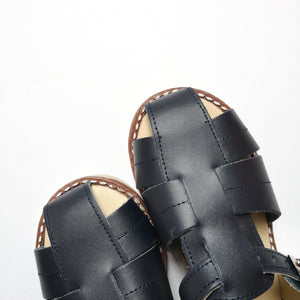 Leather sandals-NAVY - Stellina