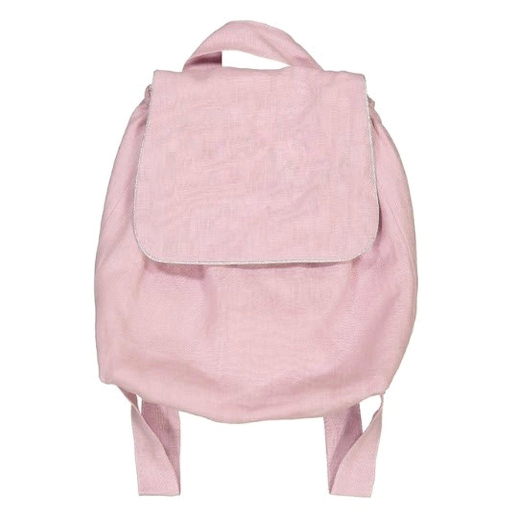 Linen backpack-pink - Stellina