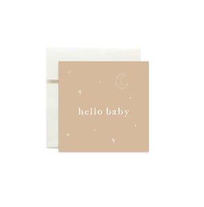 MINI card and envelope-Hello baby sand - Stellina
