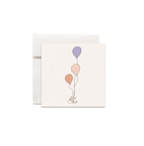 MINI card and envelope-Mouse baloon - Stellina