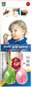 Multi grip spoon green/pink - Stellina
