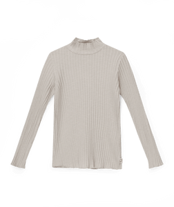 My Little Cozmo Organic rib T-shirt-Light grey - Stellina