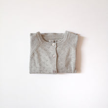 画像をギャラリービューアに読み込む, Organic cotton knit cardigan Maja-Light grey - Stellina