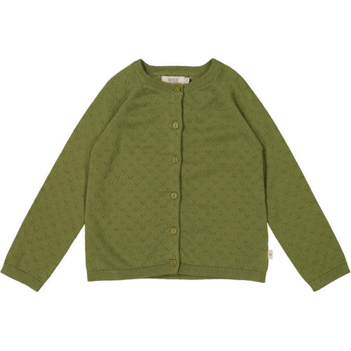 Organic cotton knit Cardigan Maja- moss - Stellina