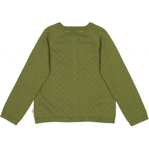 Organic cotton knit Cardigan Maja- moss - Stellina