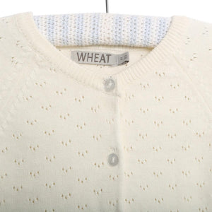Organic cotton knit cardigan Maja-White - Stellina
