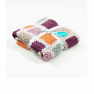Organic granny square blanket - soft purple - Stellina