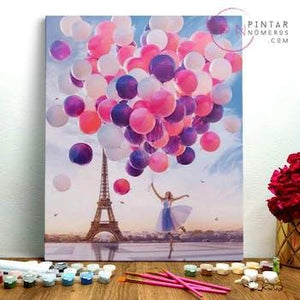 Paris with many baloons- 40x50cm - Stellina