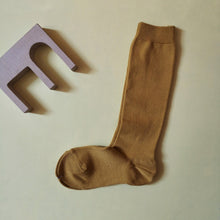드 이미지 갤러리로 뷰어,Plain high socks- MUSTARD (629) - Stellina 