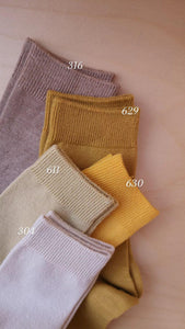 Plain short socks-LINEN (304) - Stellina