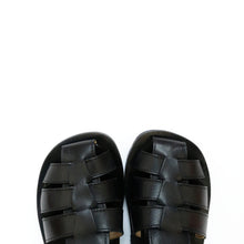 드 이미지 갤러리로 뷰어,Sandals -laredo nero rubber sole (made-to-order) - Stellina 
