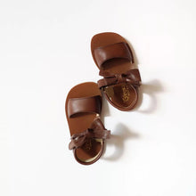 Load image into Gallery viewer, Sandals with ribbons -Ascot rubber sole/velcro (in-stock) - Stellina
