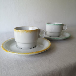 Sarreguemines | Vintage cup&saucer x2 ヴィンテージカップx2 ① | Sarreguemines的复古板 - Stellina