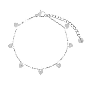 Stainless steel BRACELET A LOT OF HEARTS - CHILD - SILVER - Stellina