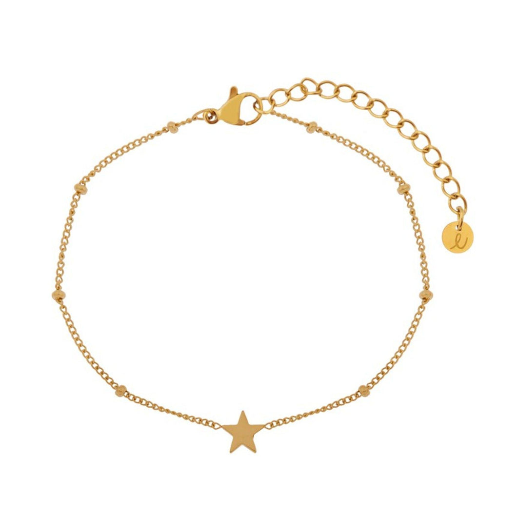 Stainless steel BRACELET SHARE CLOSED STAR-GOLD - Stellina