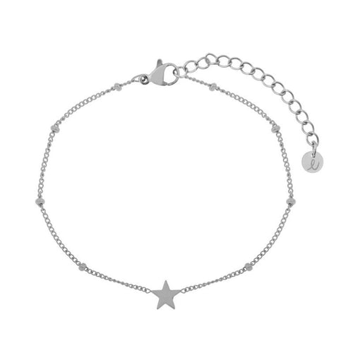Stainless steel BRACELET SHARE CLOSED STAR-SILVER - Stellina