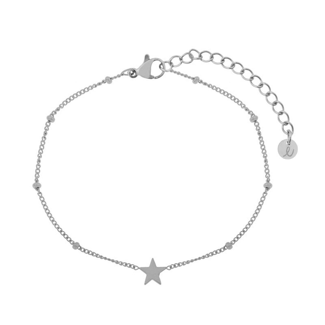 Stainless steel BRACELET SHARE CLOSED STAR-SILVER - Stellina