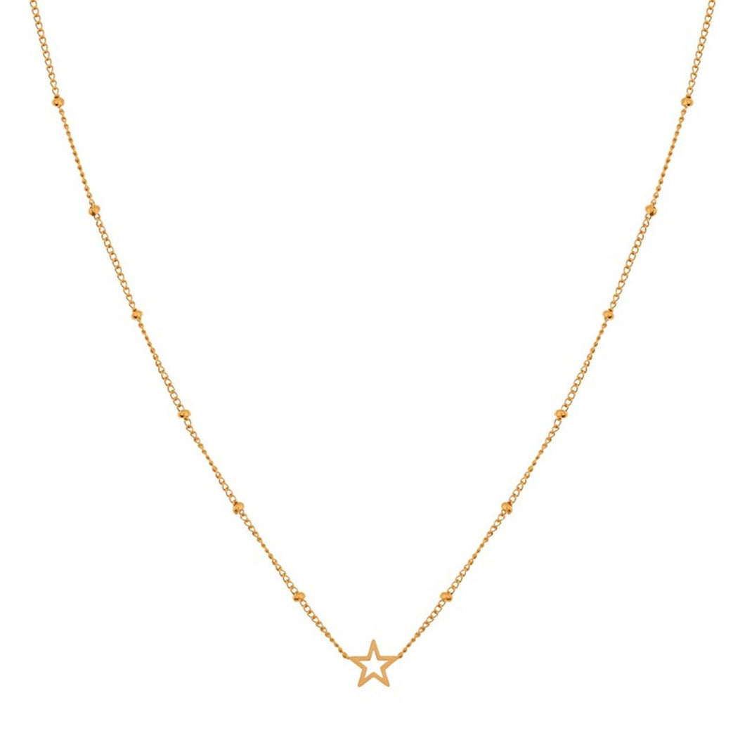 Stainless steel NECKLACE SHARE OPEN STAR - CHILD - GOLD - Stellina