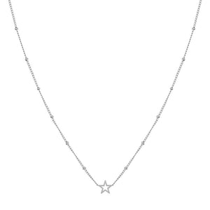 Stainless steel NECKLACE SHARE OPEN STAR - CHILD - Stellina